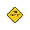 No Outlet Private Road Alert Stop Warning Attention Xing Metal Aluminum Novelty Plate Sign