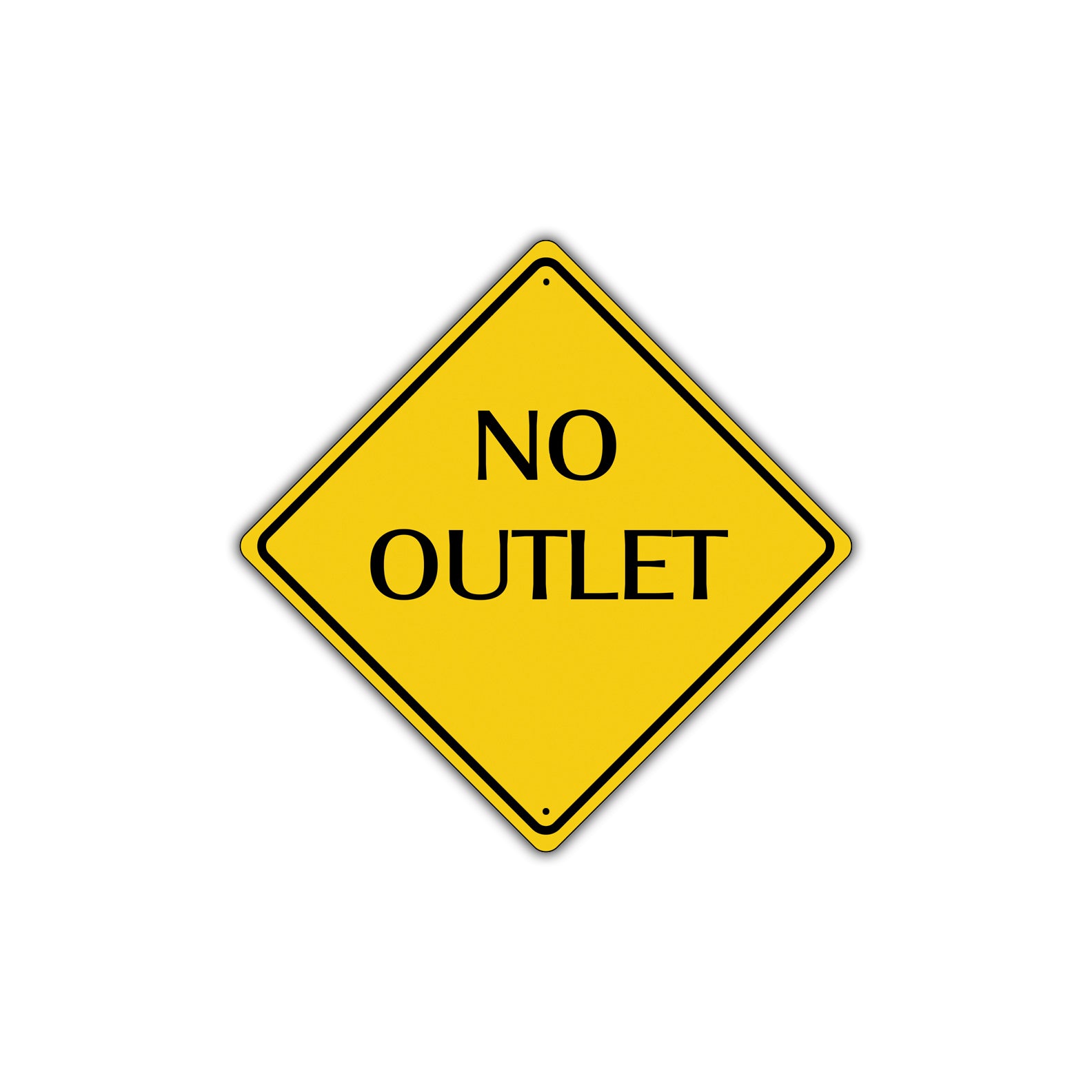 No Outlet Private Road Alert Stop Warning Attention Xing Metal Aluminum Novelty Plate Sign