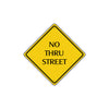 No Thru Street Road Alert Stop Warning Attention Xing Metal Aluminum Novelty Plate Sign