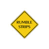 Warning Rumble Strips Caution Attention Xing Metal Aluminum Novelty Plate Sign