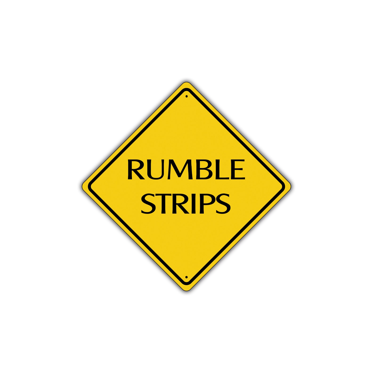 Warning Rumble Strips Caution Attention Xing Metal Aluminum Novelty Plate Sign