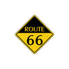 Us Route 66 Crossing Road Highway Alert Attention Xing Metal Aluminum Novelty Plate Sign