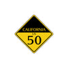 California Us 50 Crossing Road Highway Alert Attention Xing Metal Aluminum Novelty Plate Sign