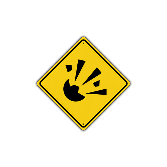 Caution Blasting Area Keep Away! Ansi Alert Attention Xing Metal Aluminum Novelty Plate Sign