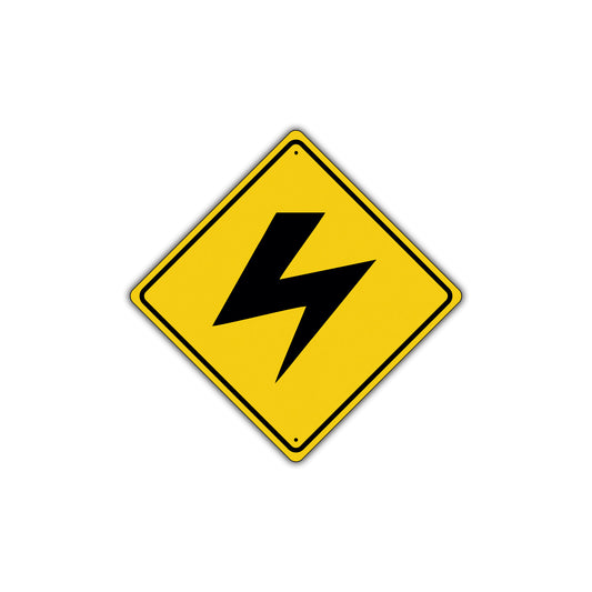 High Voltage Symbol Iso Alert Attention Xing Metal Aluminum Novelty Plate Sign