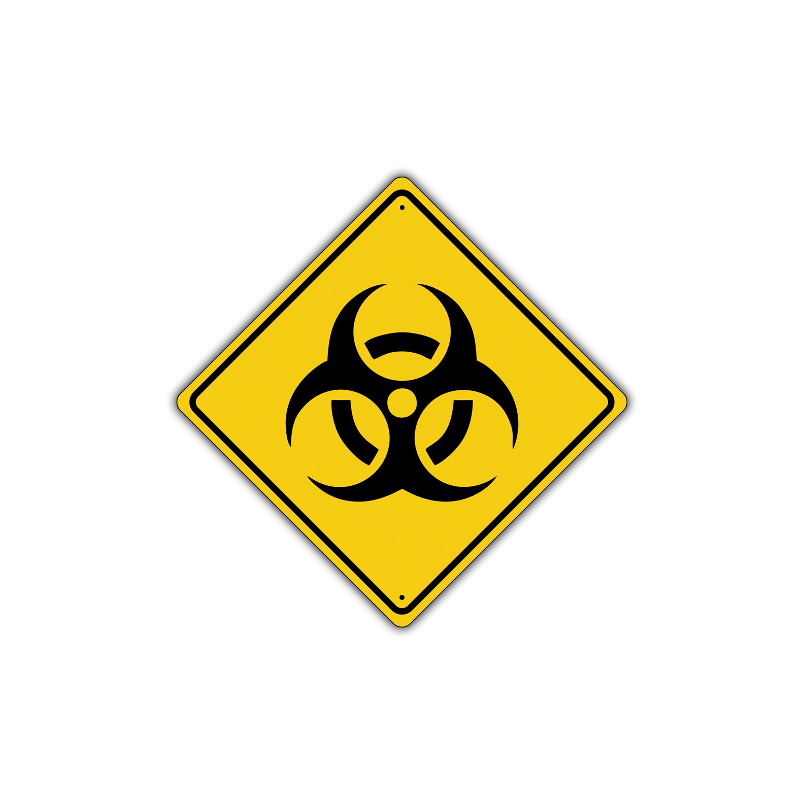 Caution Biological Hazard with Graphic Symbol Attention Xing Metal Aluminum Novelty Plate Sign