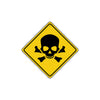 Danger Hazardous Toxic Waste Skull Bones Symbol Alert Attention Dangrous Metal Aluminum Sign Plate