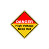 Caution Danger High Voltage Keep Out Street Attention Metal Aluminum Novelty Alert Sign Plate