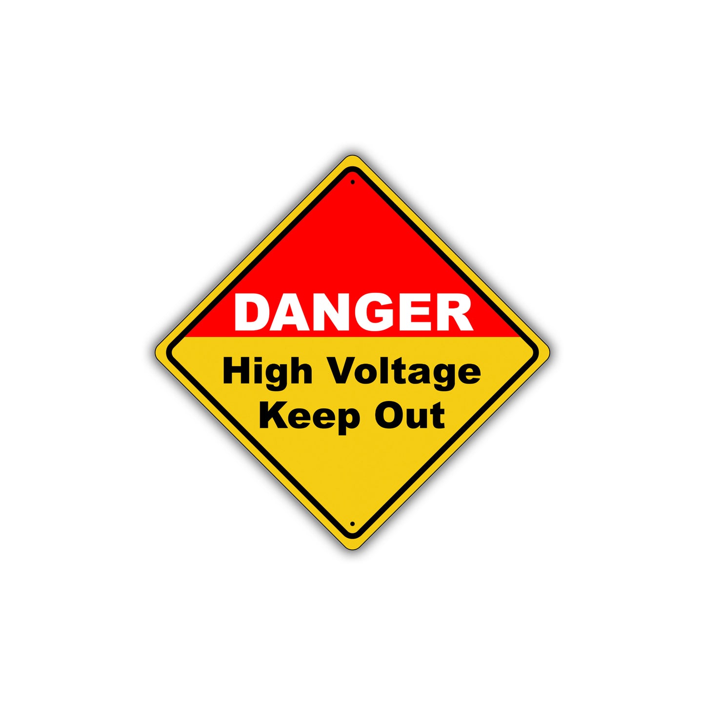 Caution Danger High Voltage Keep Out Street Attention Metal Aluminum Novelty Alert Sign Plate