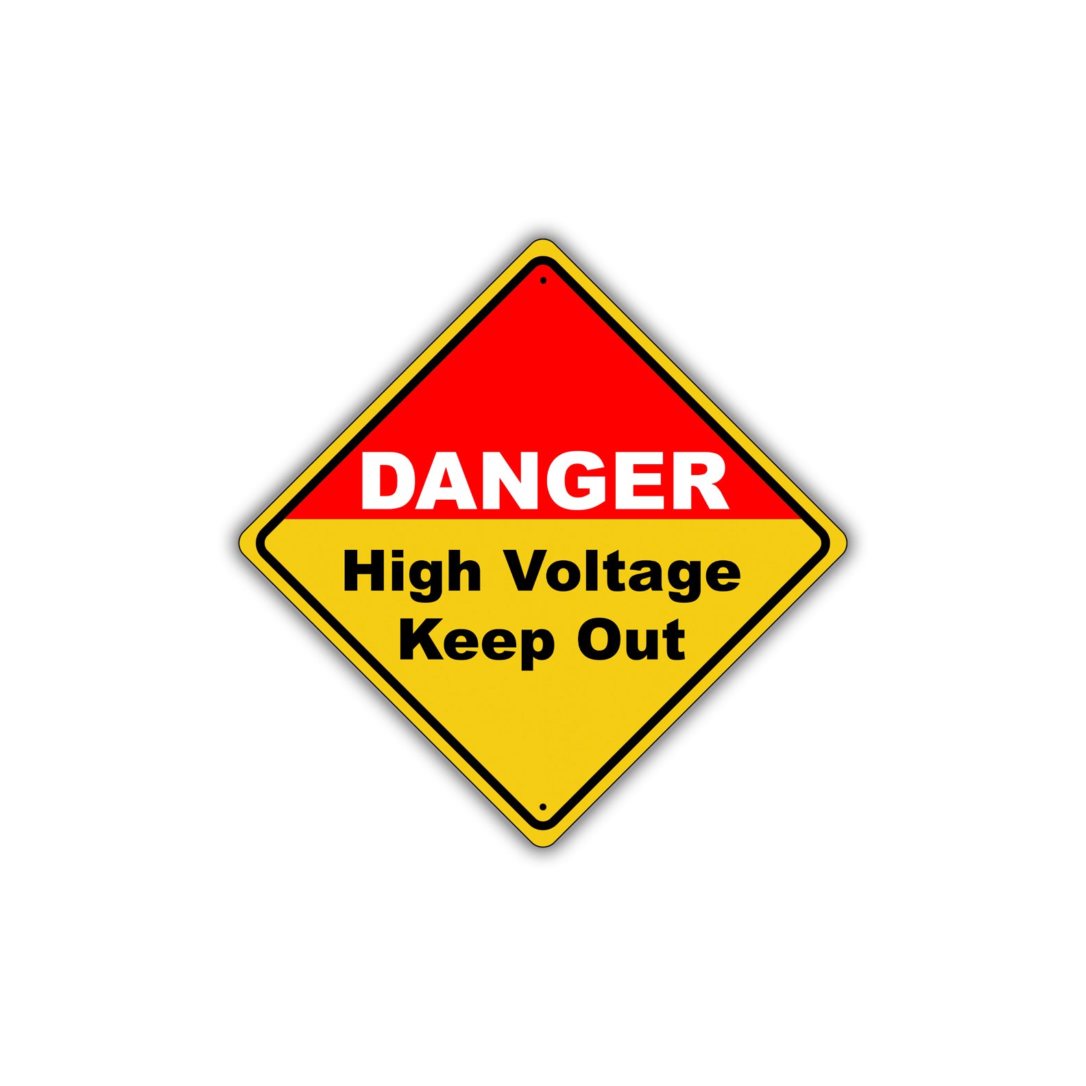 Caution Danger High Voltage Keep Out Street Attention Metal Aluminum Novelty Alert Sign Plate