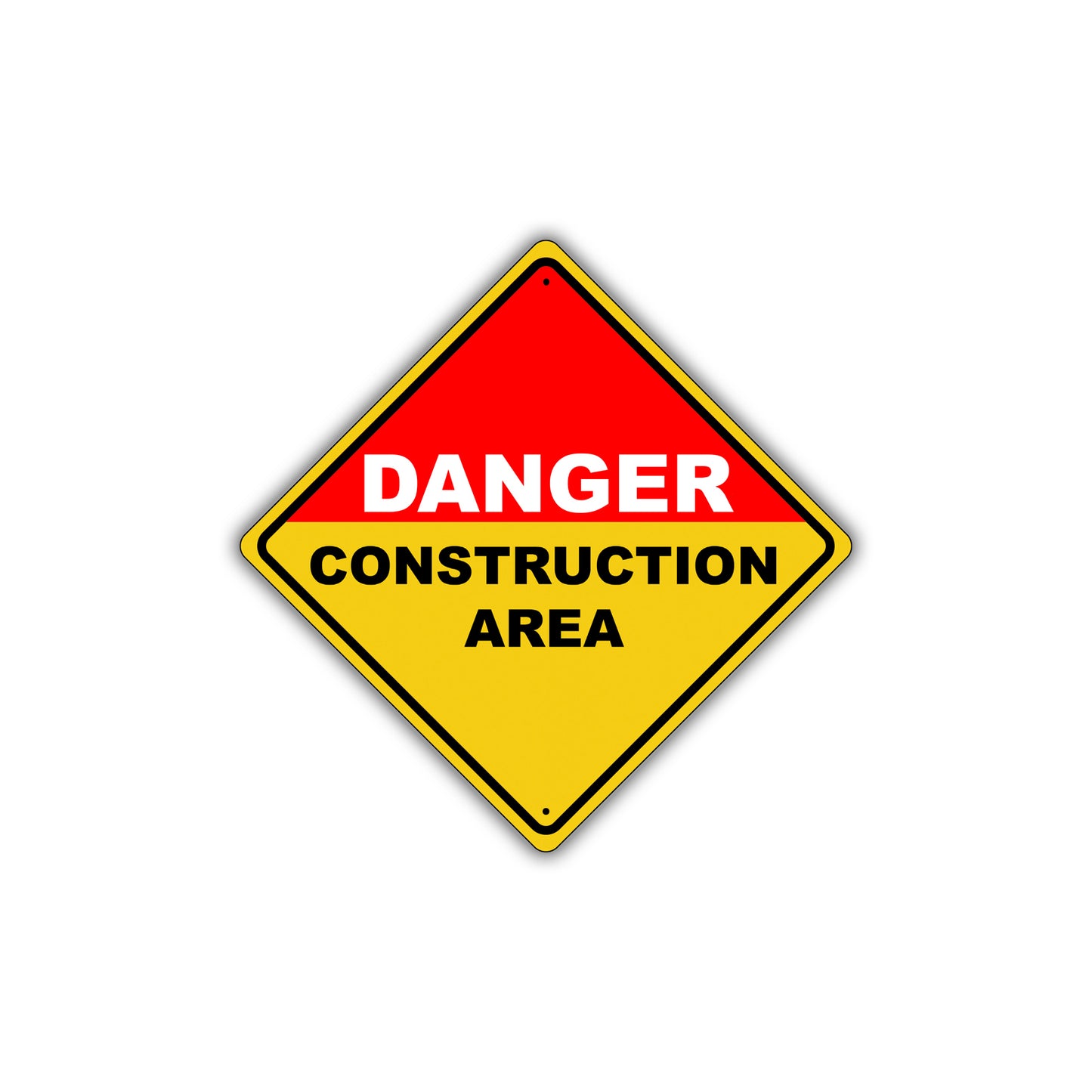 Caution Danger Construction Area Osha Attention Metal Aluminum Novelty Alert Sign Plate