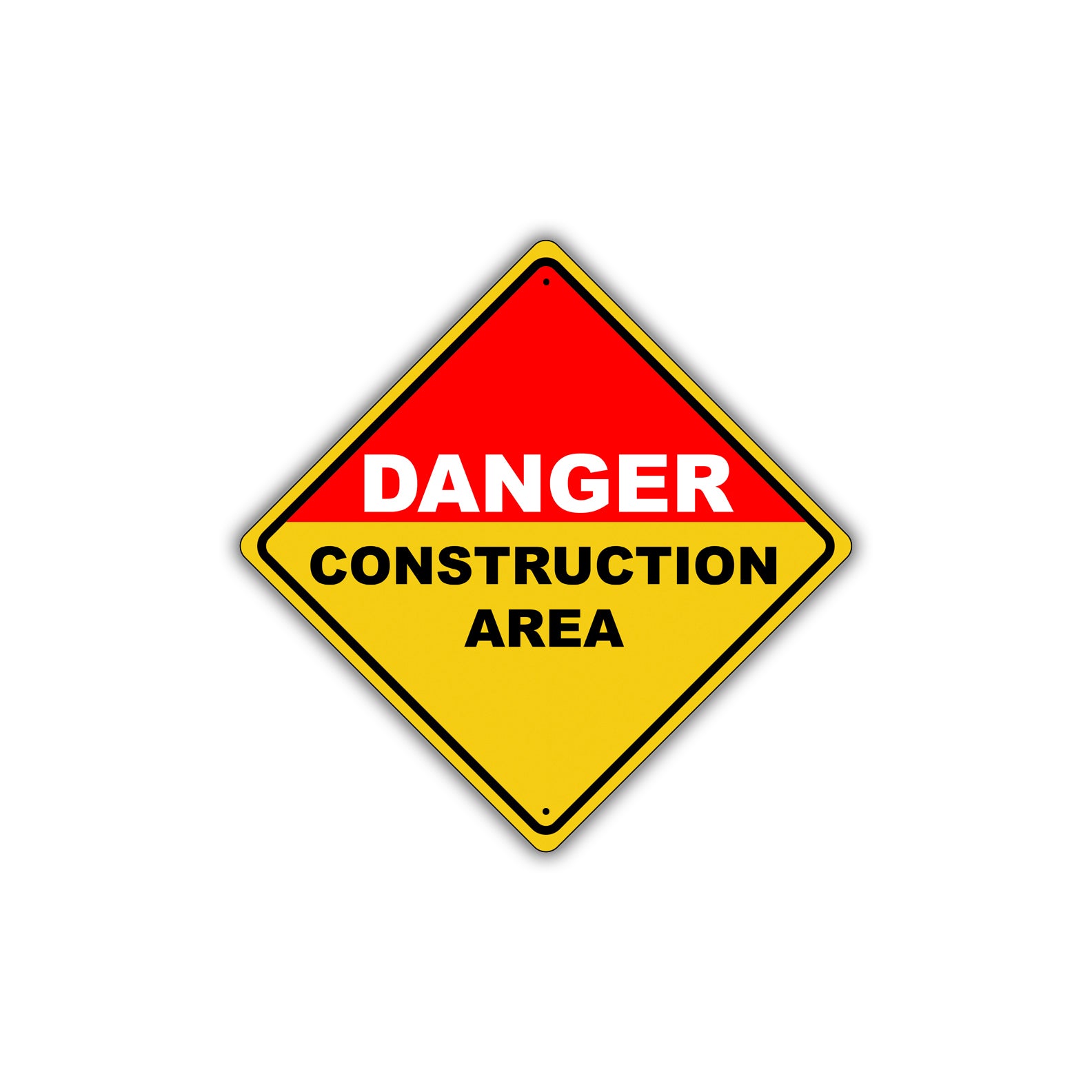 Caution Danger Construction Area Osha Attention Metal Aluminum Novelty Alert Sign Plate