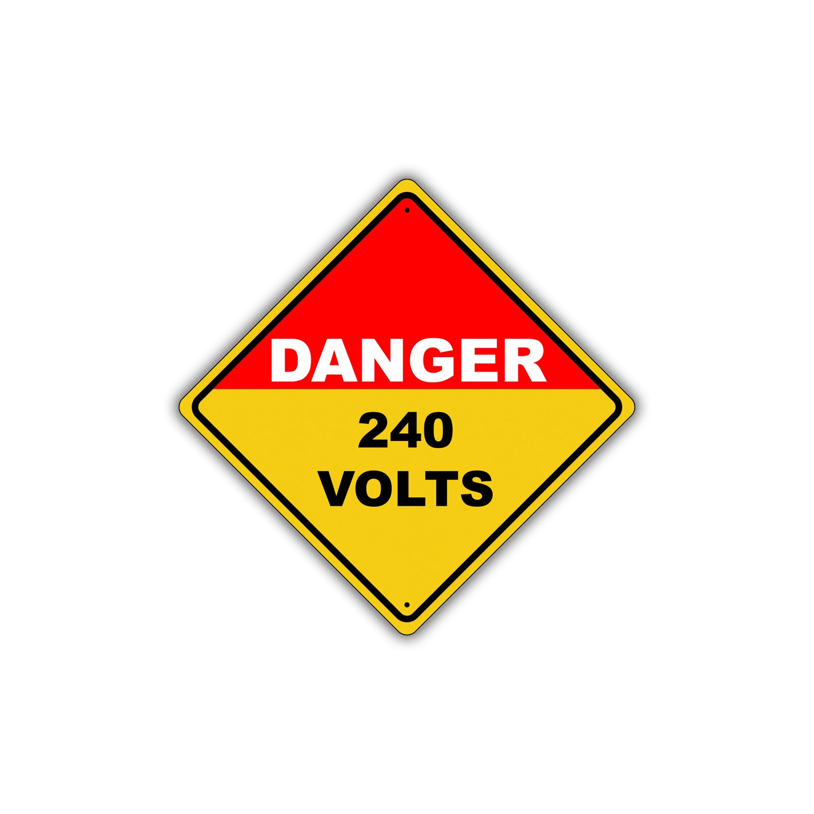 Caution Danger 240 Volts Hazardous High Voltage Keep Out Street Metal Aluminum Novelty Sign