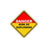 Danger Risk of Explosion Osha / Ansi Blast Keep Distance Metal Aluminum Novelty Notice Sign Plate