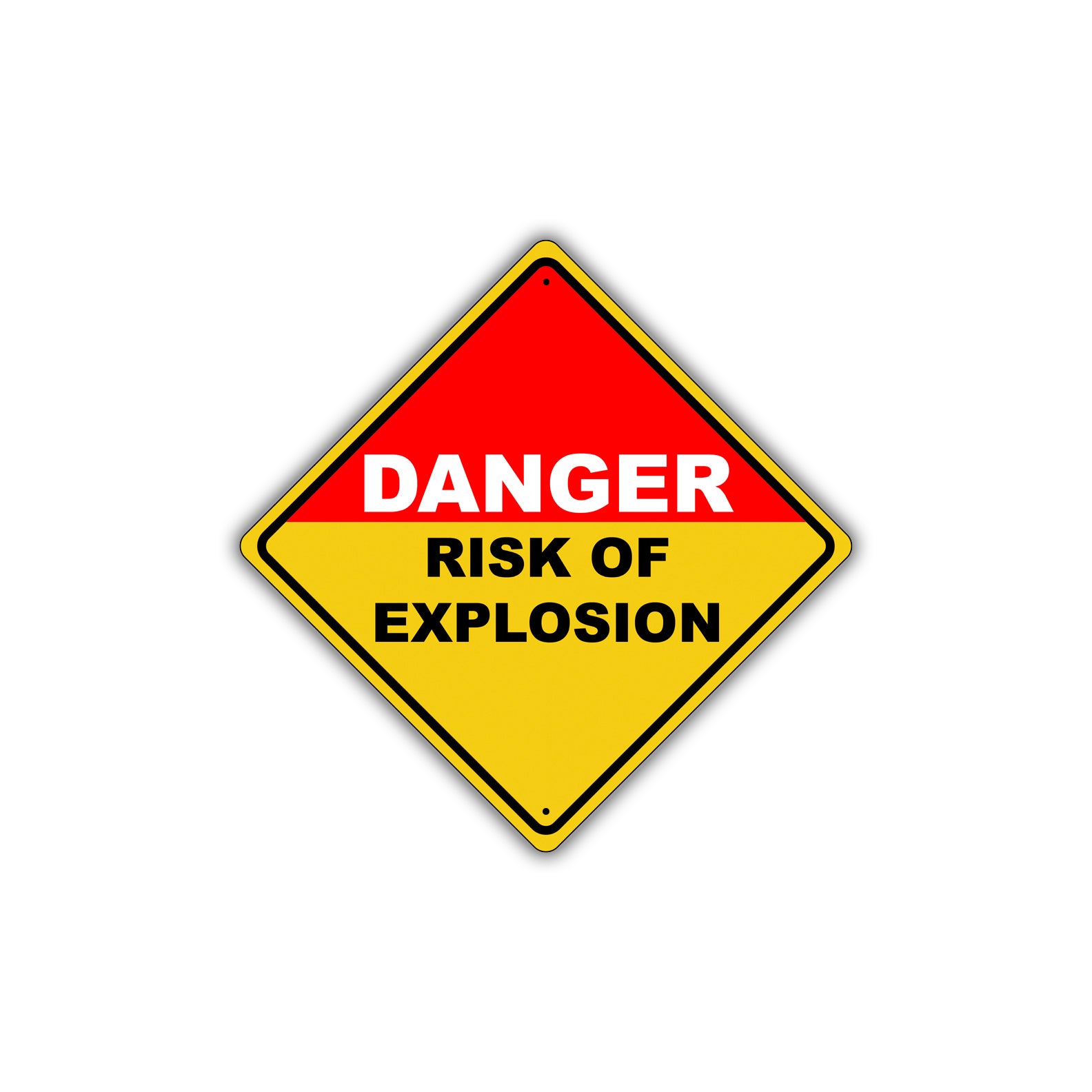 Danger Risk of Explosion Osha / Ansi Blast Keep Distance Metal Aluminum Novelty Notice Sign Plate