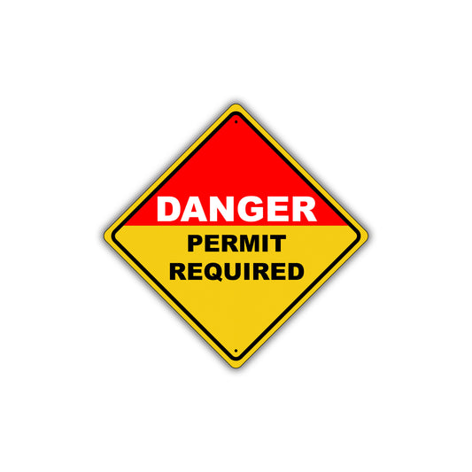 Caution Danger Permit Required Confined Space Do Not Enter Metal Aluminum Novelty Notice Sign Plate