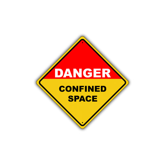 Danger Confined Space Keep Distance Osha / Ansi Alert Dangerous Metal Aluminum Novelty Notice Sign
