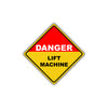 Caution Danger Lift Machine Loading Trucks Docks Port Metal Aluminum Novelty Notice Sign Plate