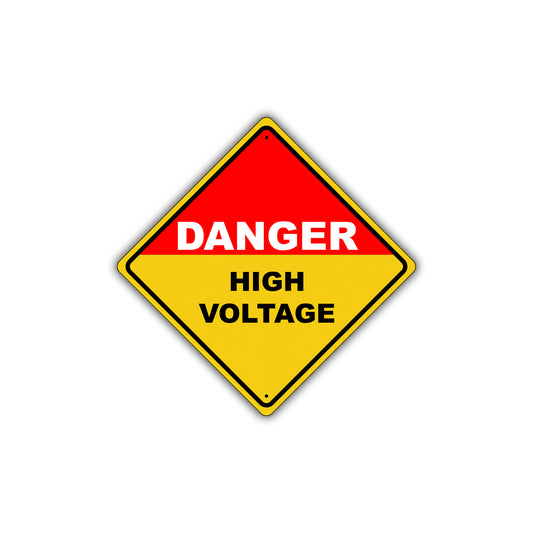 Caution Danger High Voltage Hazardous Osha Attention Metal Alert Aluminum Novelty Notice Sign Plate