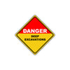 Caution Danger Deep Excavations Attention Metal Alert Aluminum Novelty Notice Sign Plate
