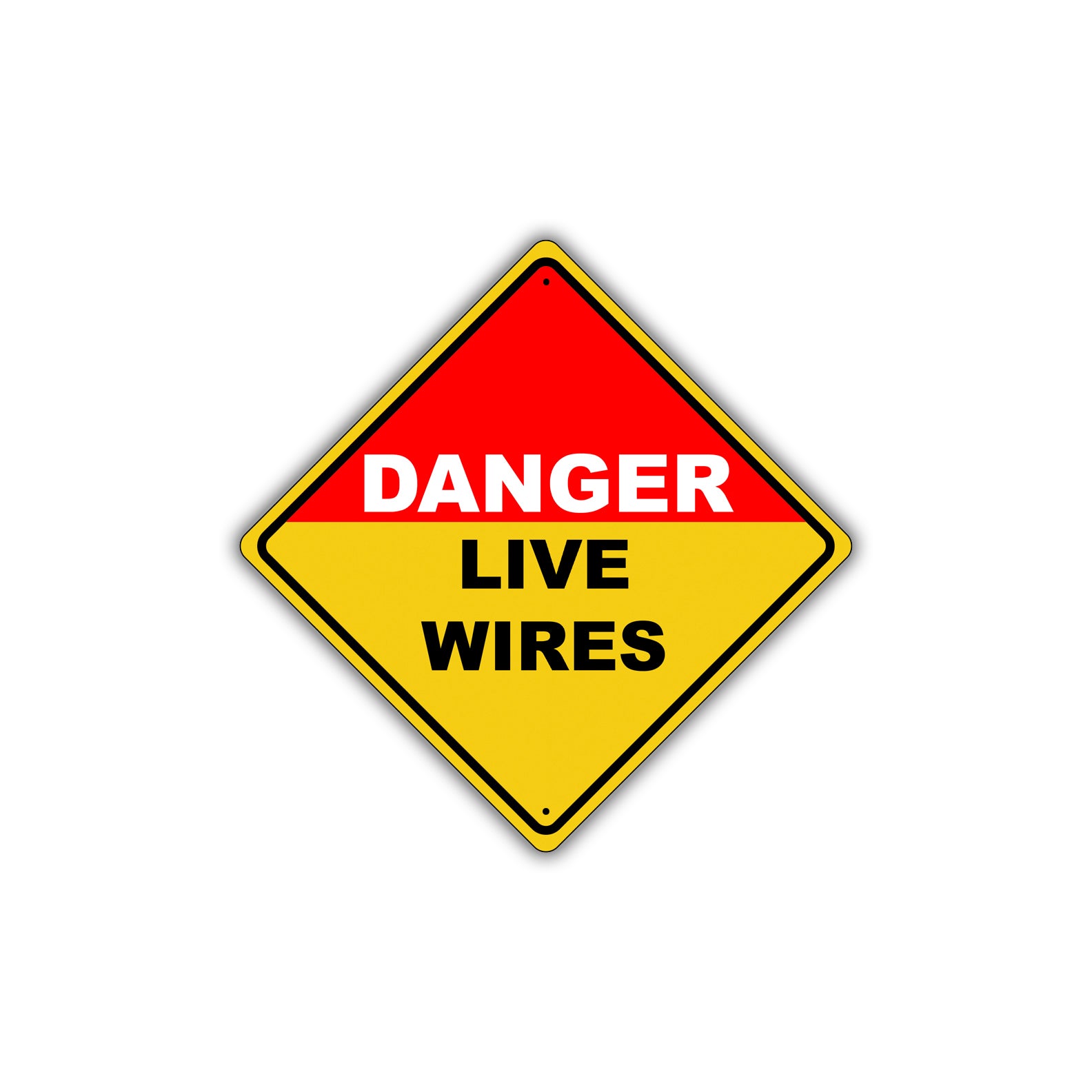Caution Danger Live Wires Osha / Ansi Attention Metal Alert Aluminum Novelty Notice Sign Plate