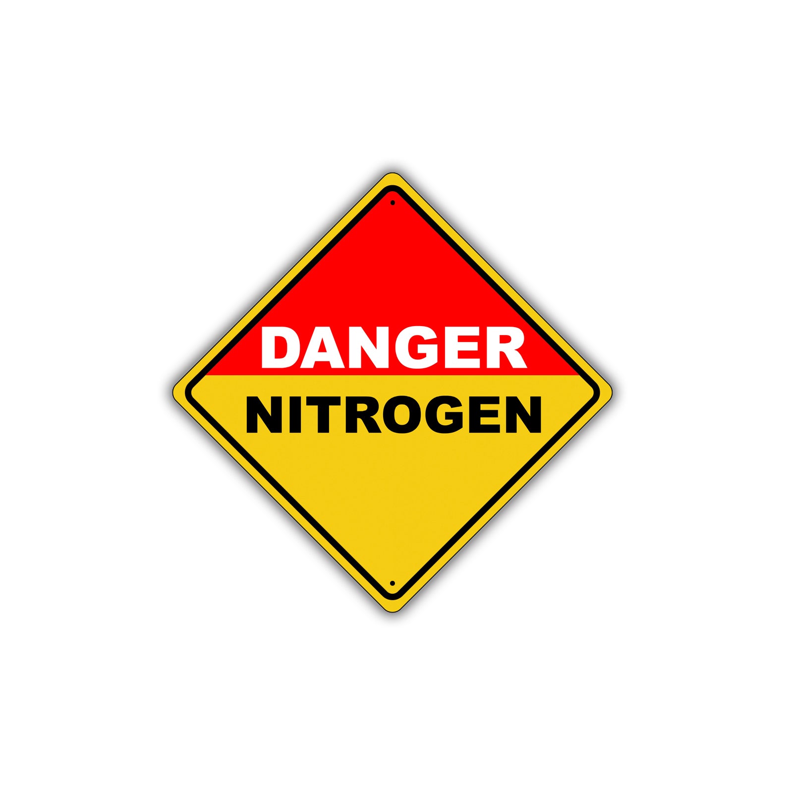 Caution Danger Nitrogen with Hazardous Chemical Osha Metal Alert Aluminum Novelty Notice Sign Plate