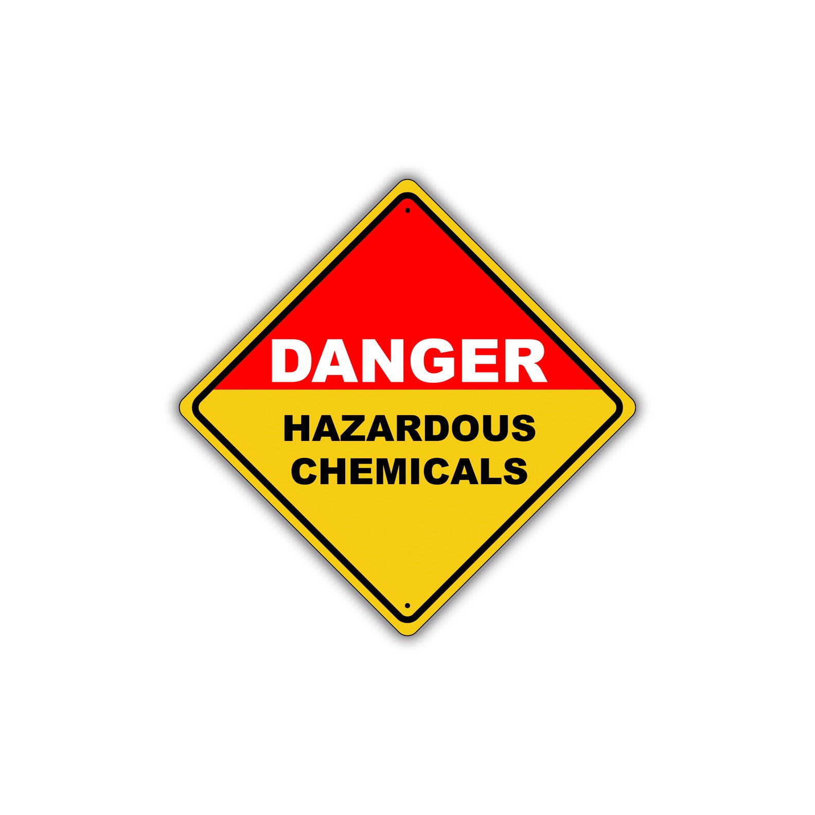 Caution Danger ous Hazardous Chemicals Metal Alert Aluminum Novelty Notice Sign Plate