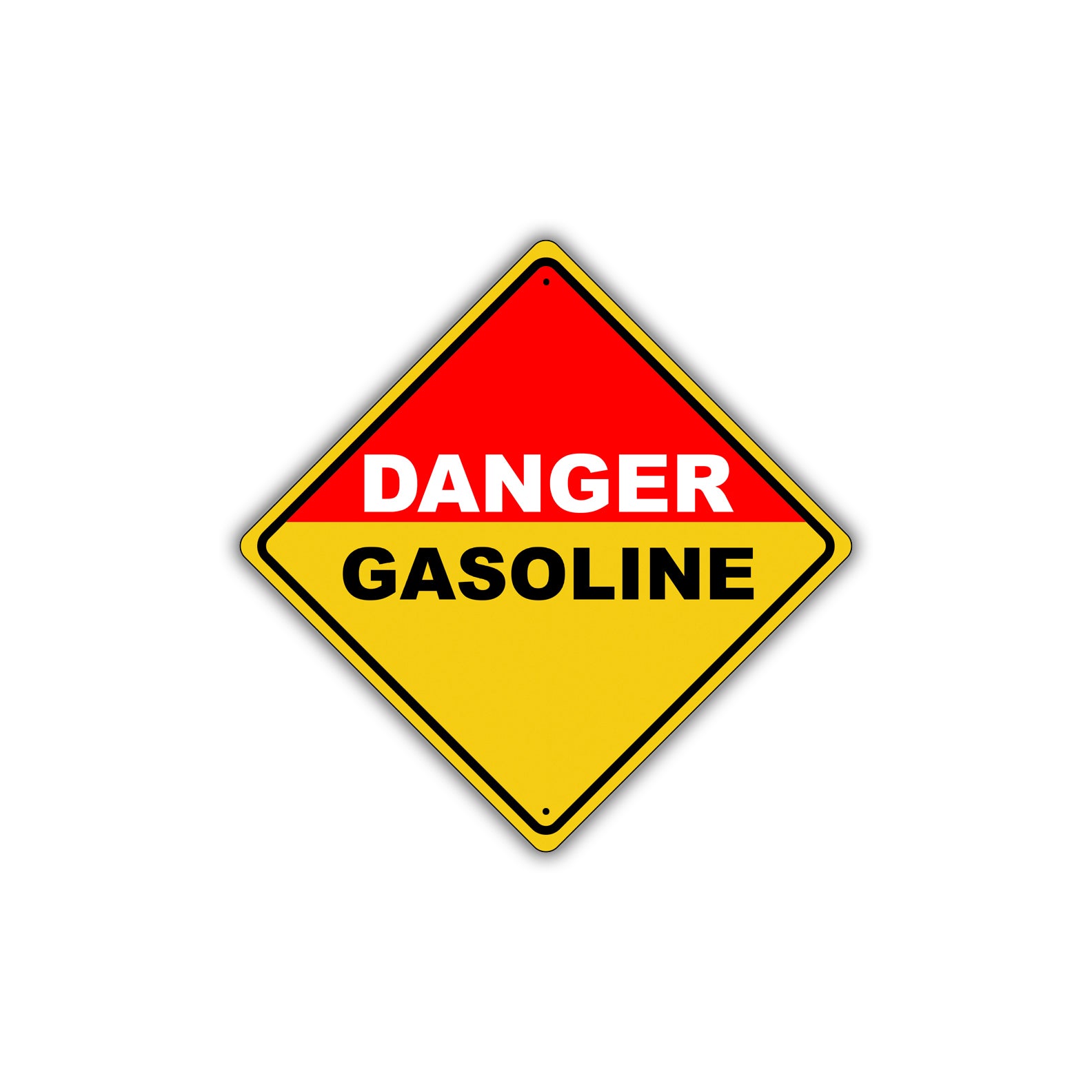 Caution Danger Gasoline Road Street Warning Flammable Explosive Aluminum Novelty Notice Sign