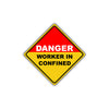 Caution Danger Worker In Confined Space Permit Only Osha Metal Aluminum Novelty Notice Sign