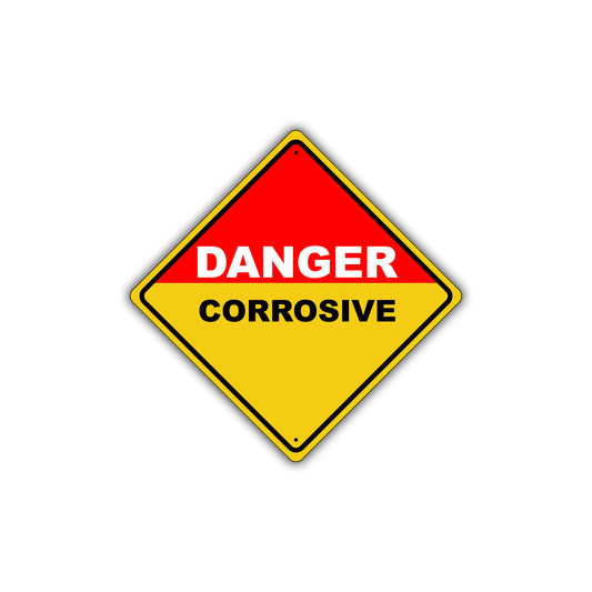 Caution Danger Corrosive Hazard Safety Osha Metal Alert Aluminum Novelty Notice Sign Plate