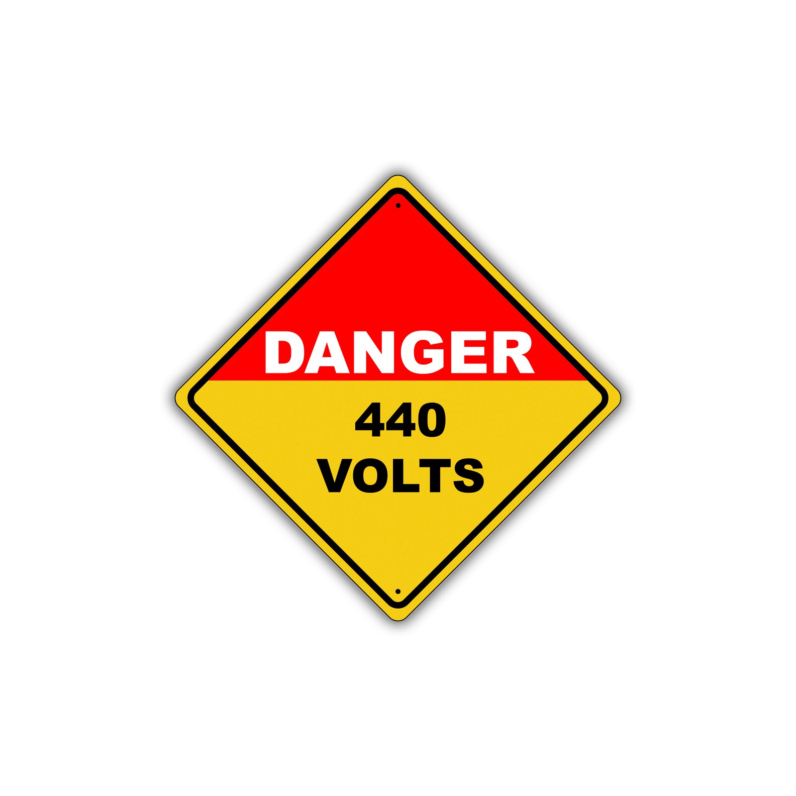 Caution Danger 440 VOLTS Electric Industrial Osha / Ansi Metal Alert Aluminum Novelty Notice Sign
