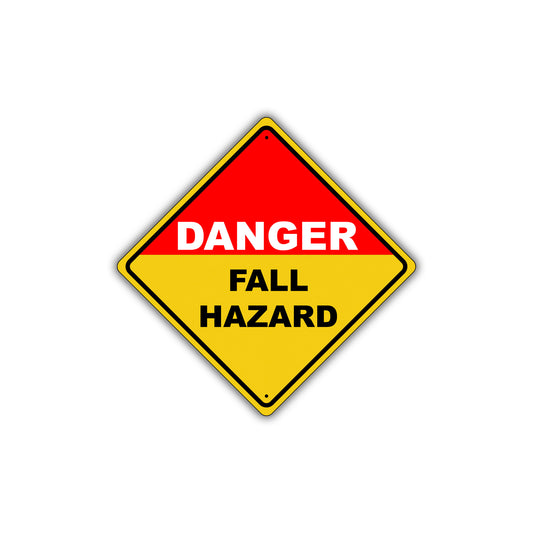 Caution Danger Fall Hazard Unsafe Roof Osha Metal Alert Aluminum Novelty Notice Sign Plate