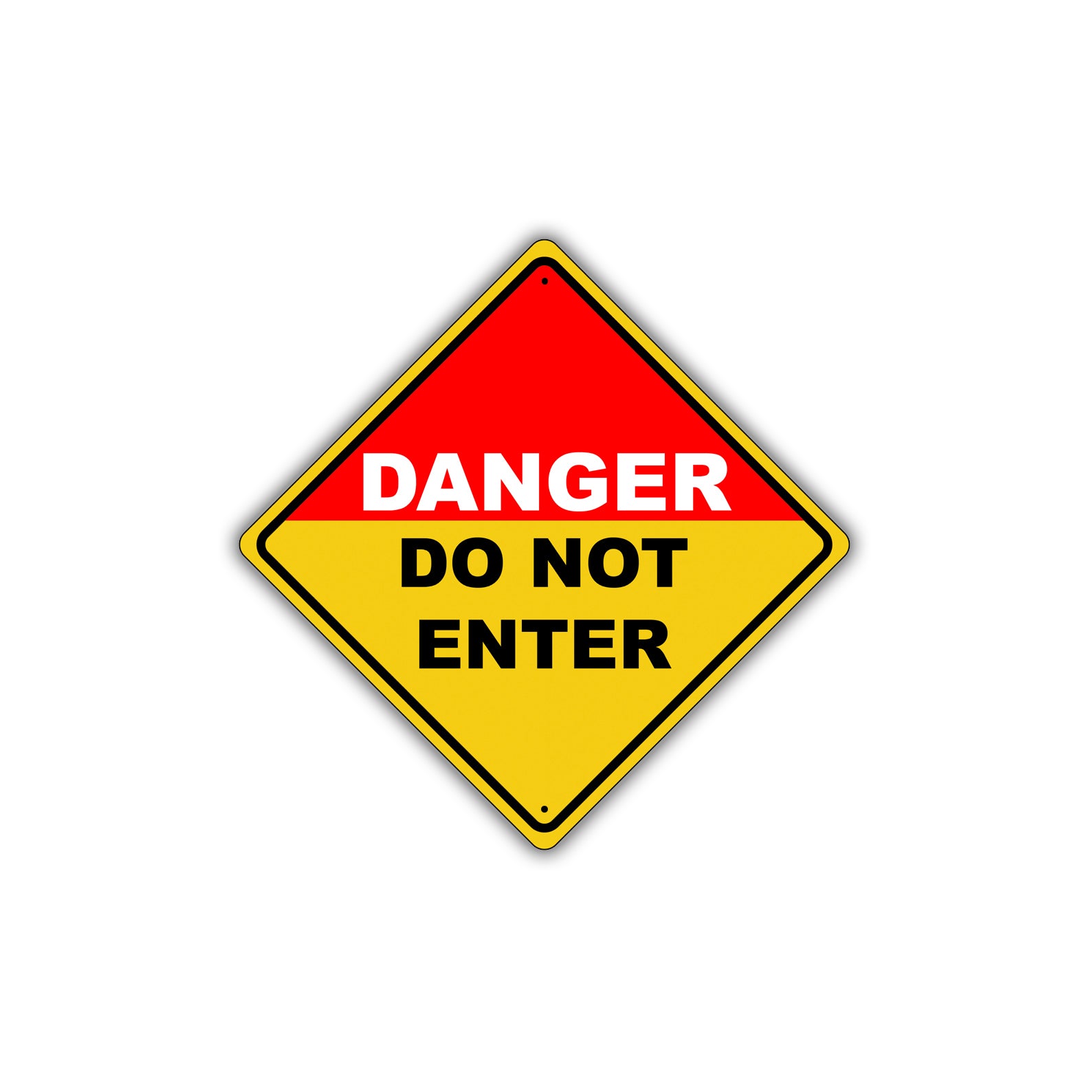 Caution Danger Do Not Enter Hazardous Area Authorized Persons Only Alert Aluminum Novelty Sign