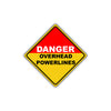 Caution Danger Overhead Powerlines High Voltage Metal Alert Aluminum Novelty Notice Sign Plate