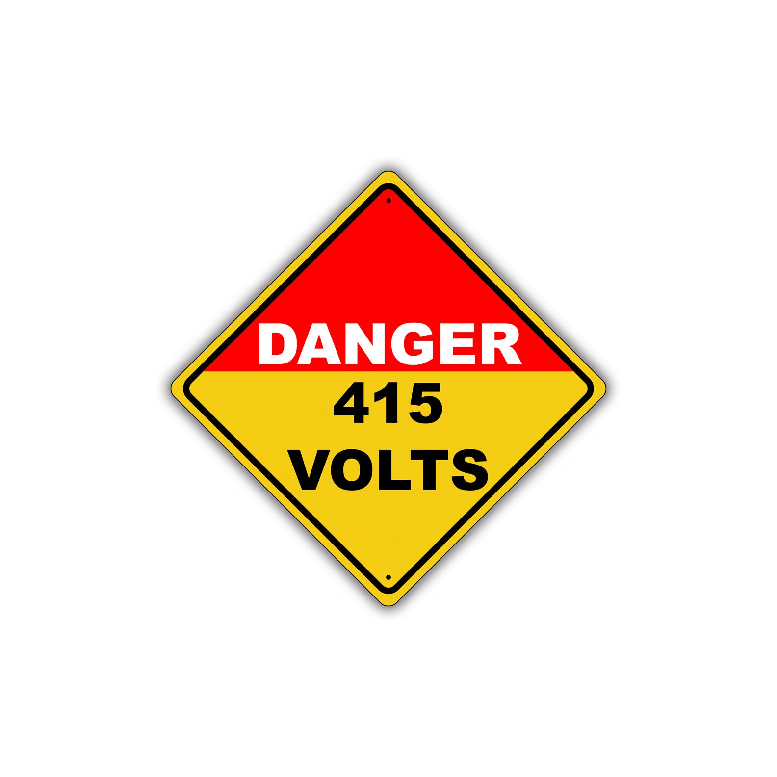 Caution Danger 415 Volts Electric Industrial Osha / Ansi Metal Alert Aluminum Novelty Notice Sign