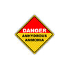 Caution Danger Anhydrous Ammonia Hazard Chemical Hazard Metal Alert Aluminum Novelty Sign
