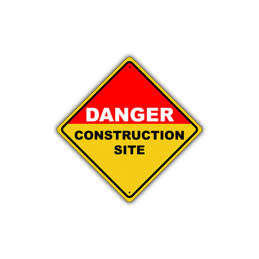 Caution Danger Construction Site Osha Metal Alert Aluminum Novelty Notice Sign Plate