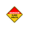 Caution Danger 6,660 Volts Electric Industrial Osha Metal Alert Aluminum Novelty Notice Sign Plate