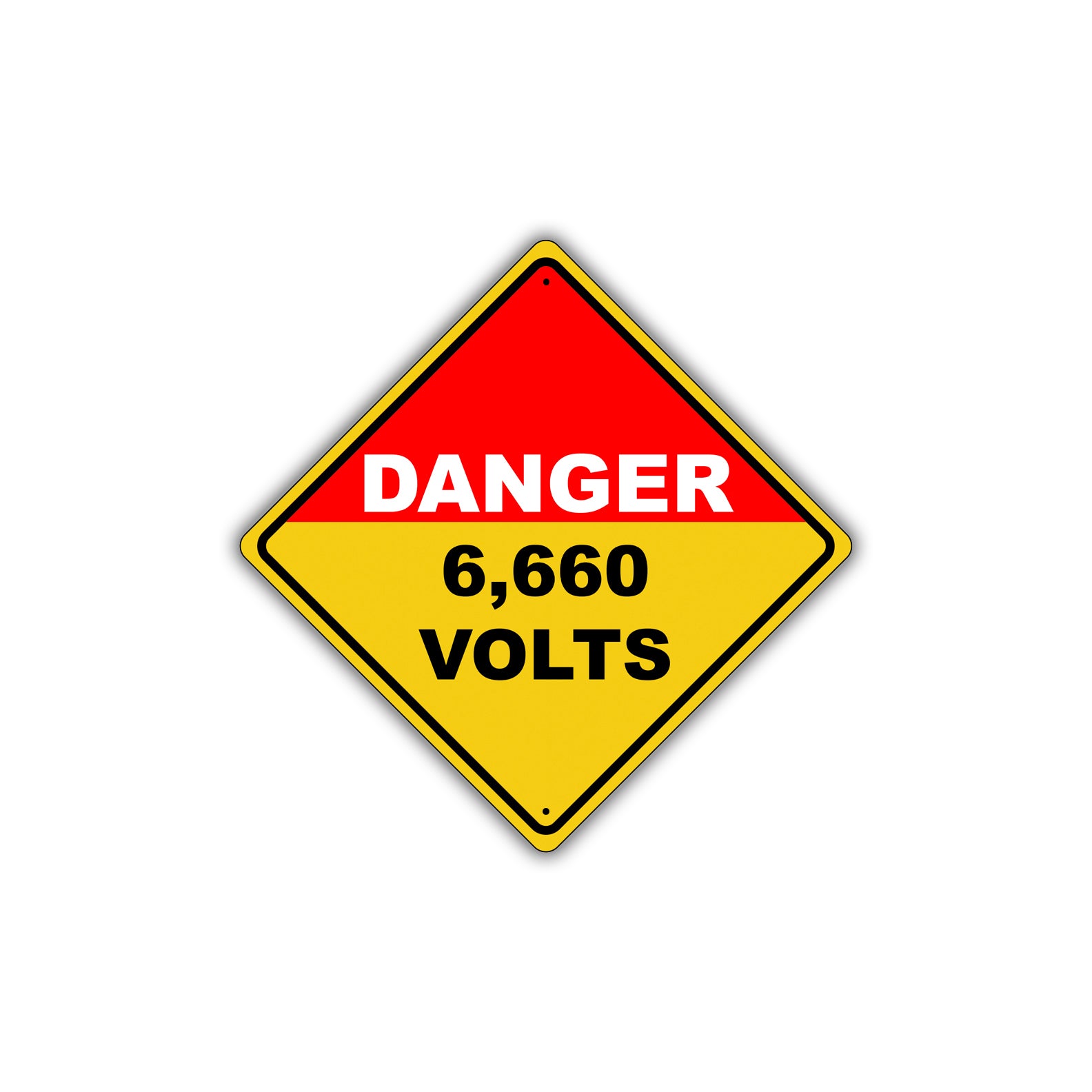 Caution Danger 6,660 Volts Electric Industrial Osha Metal Alert Aluminum Novelty Notice Sign Plate