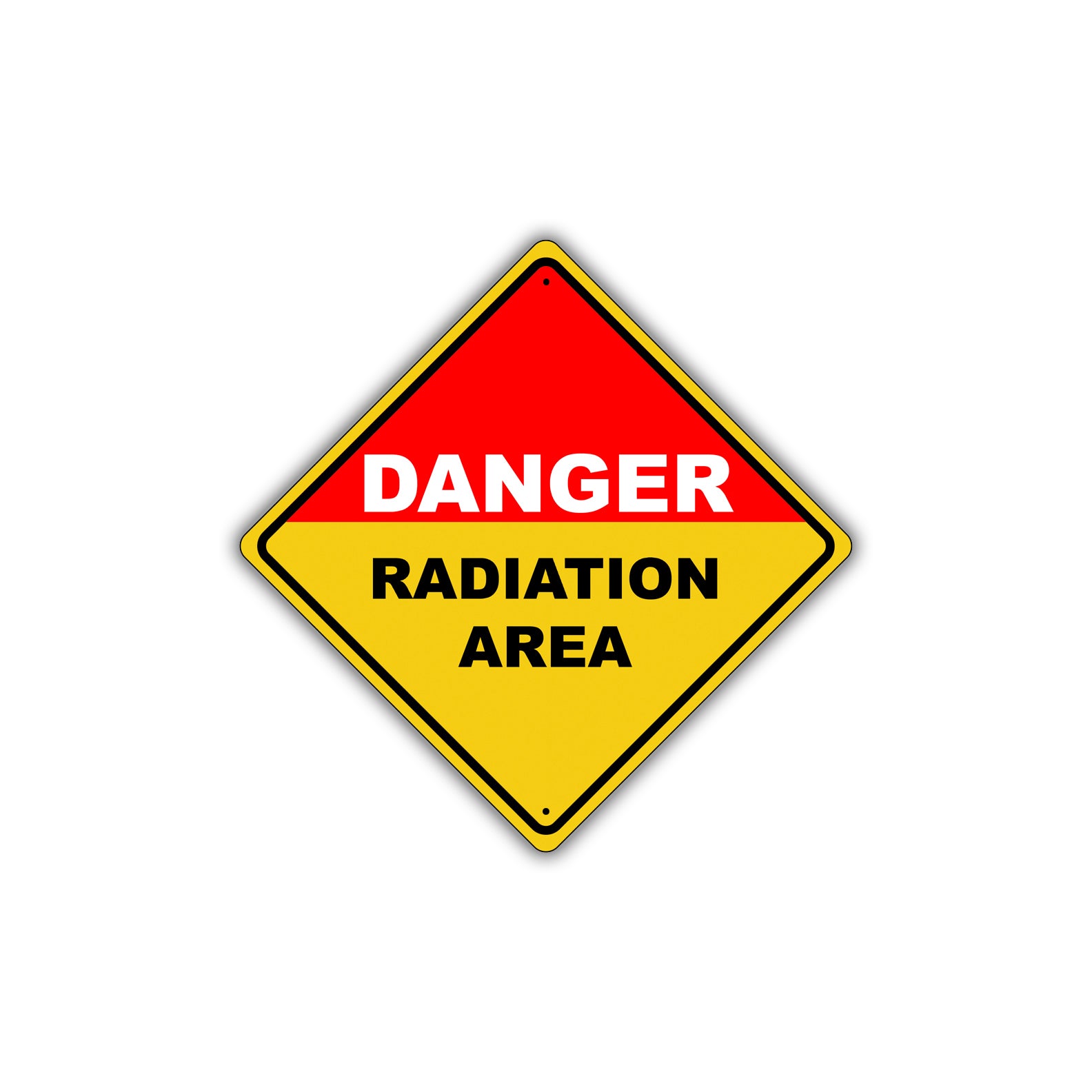 Caution Danger Radiation Area Osha / Ansi Metal Alert Aluminum Novelty Notice Sign Plate