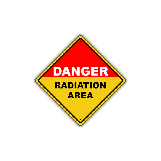 Caution Danger Radiation Area Osha / Ansi Metal Alert Aluminum Novelty Notice Sign Plate