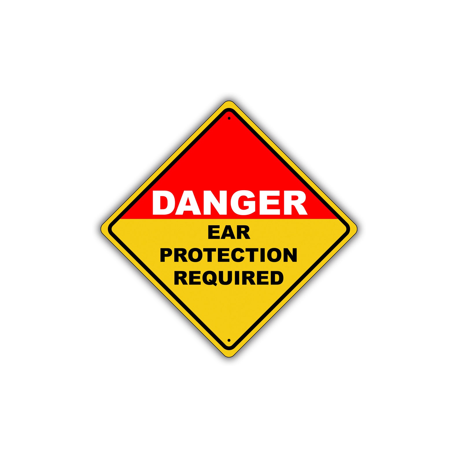 Caution Danger Ear Protection Required Earmuffs Osha Metal Alert Aluminum Novelty Notice Sign Plate