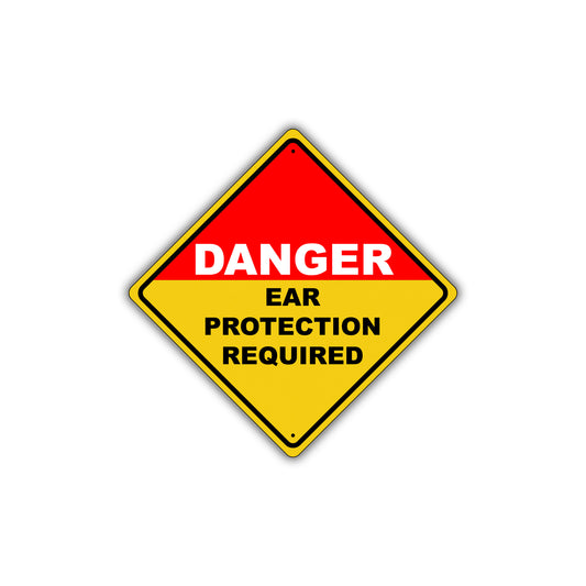 Caution Danger Ear Protection Required Earmuffs Osha Metal Alert Aluminum Novelty Notice Sign Plate
