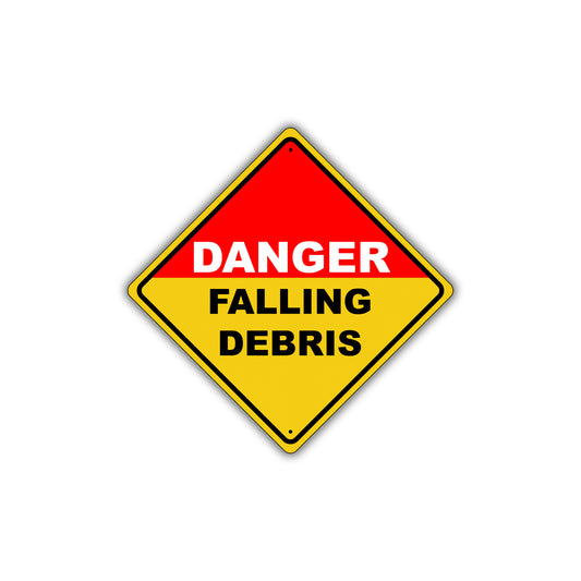 Caution Danger Falling Debris Construction Metal Alert Aluminum Novelty Notice Sign Plate