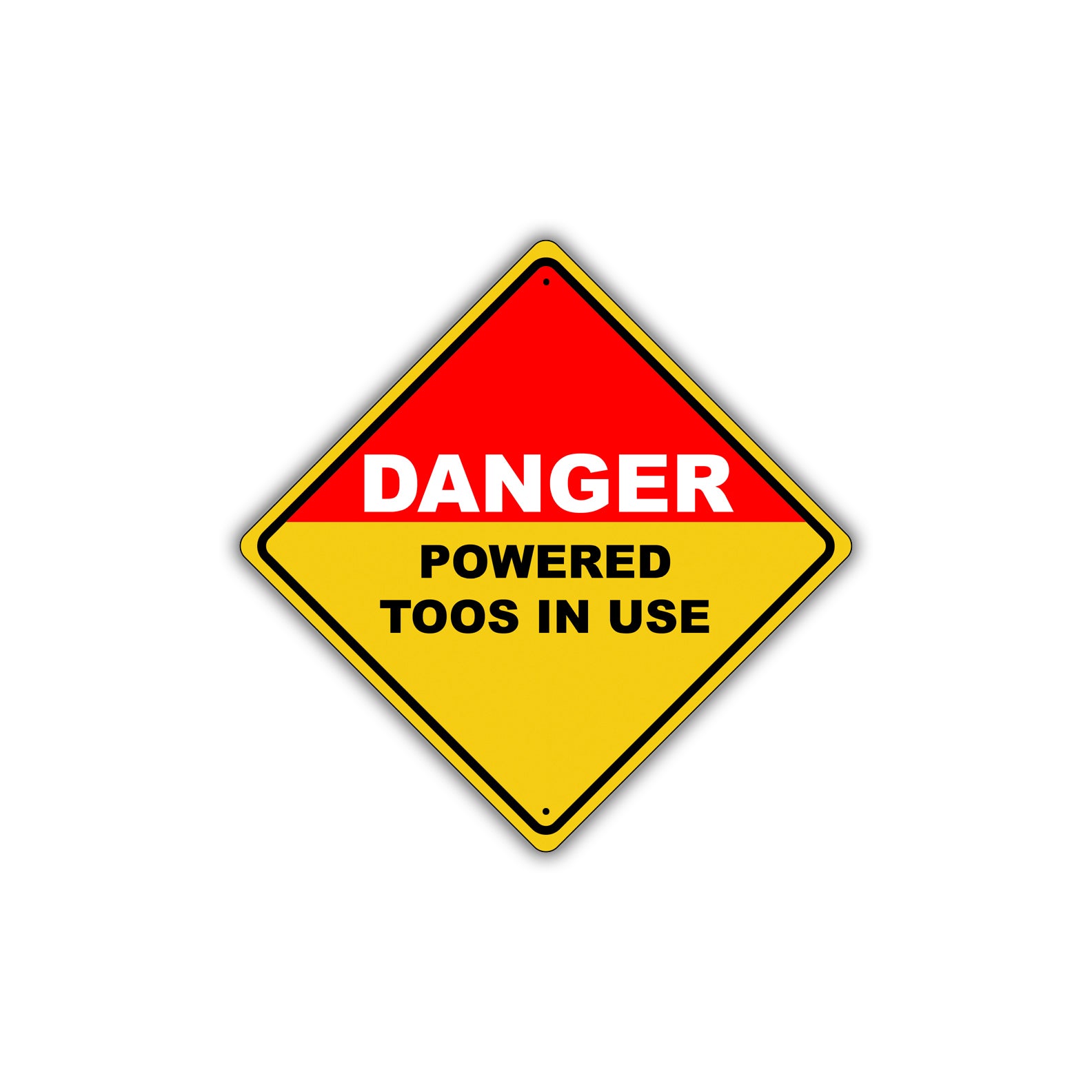 Caution Danger Powered Tools In Use Osha Metal Alert Aluminum Novelty Notice Sign