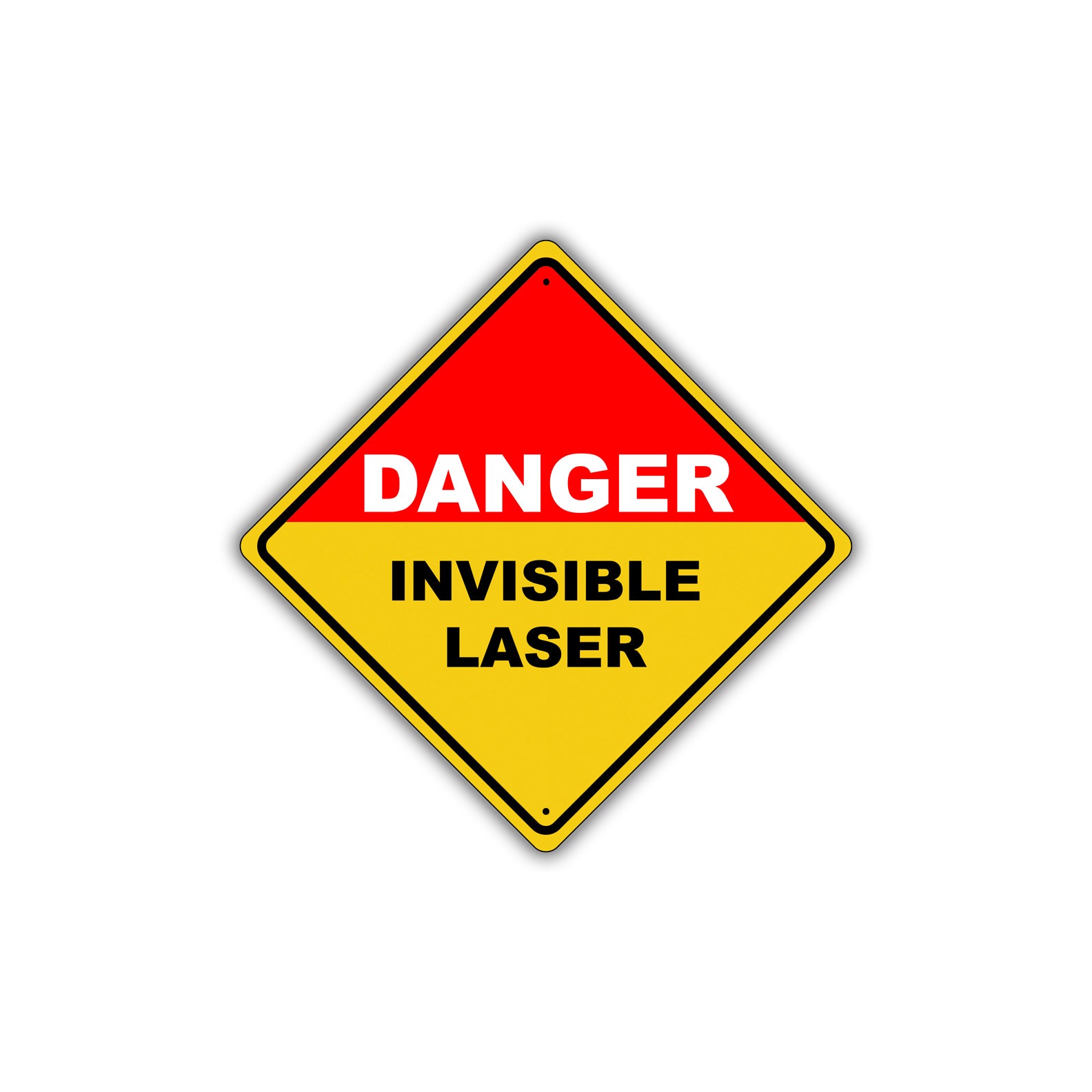 Caution Danger Invisible Laser Beam Hazard Osha Metal Alert Aluminum Novelty Notice Sign