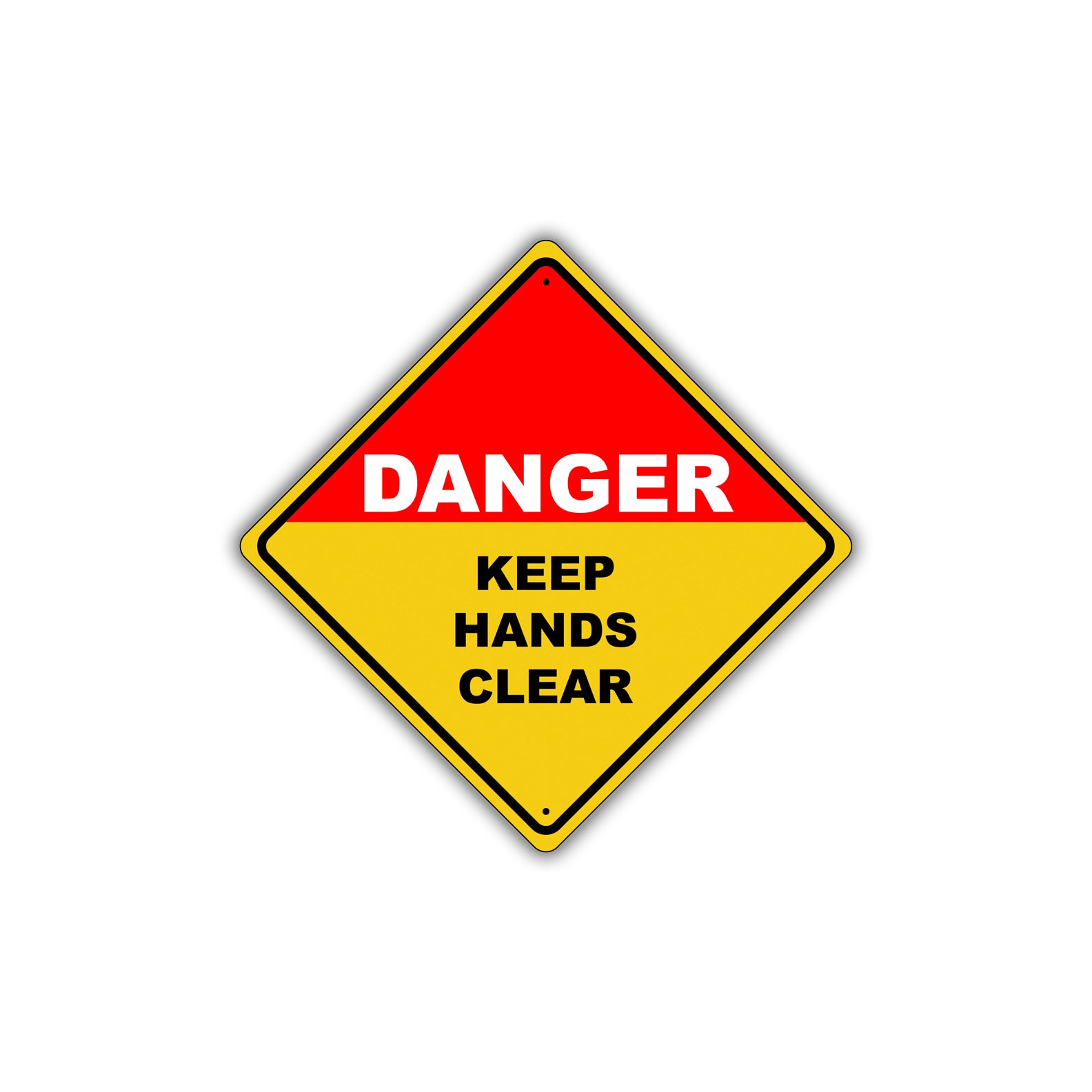 Caution Danger Keep Hands Clear Moving Machinery Osha Metal Alert Aluminum Novelty Notice Sign