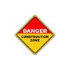 Caution Danger Construction Zone Wear Equipment Osha Metal Alert Aluminum Novelty Notice Sign