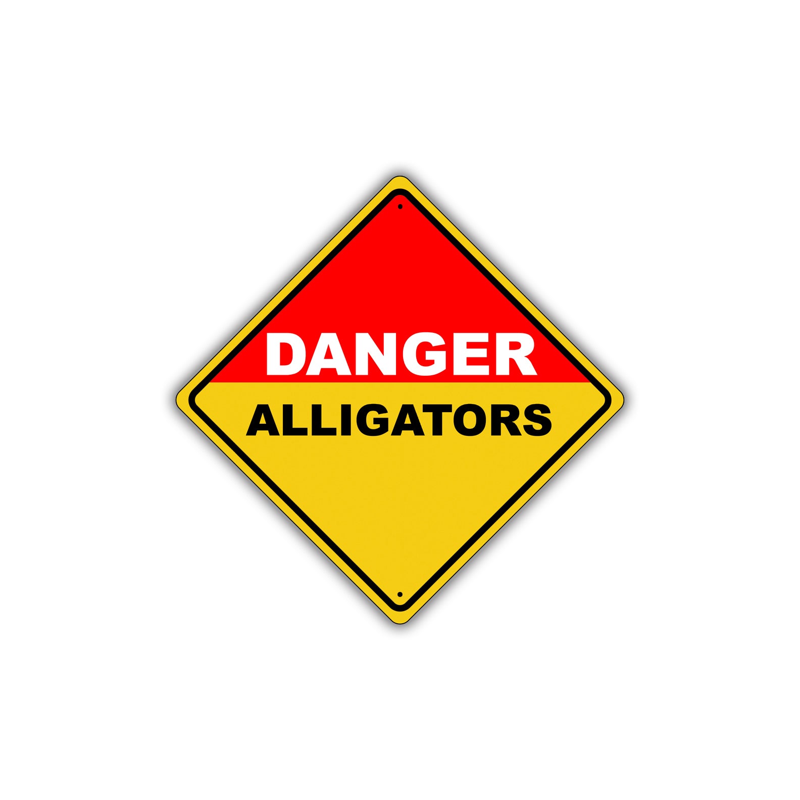 Caution Danger Alligator Area Warning Metal Alert Aluminum Novelty Notice Sign Plate