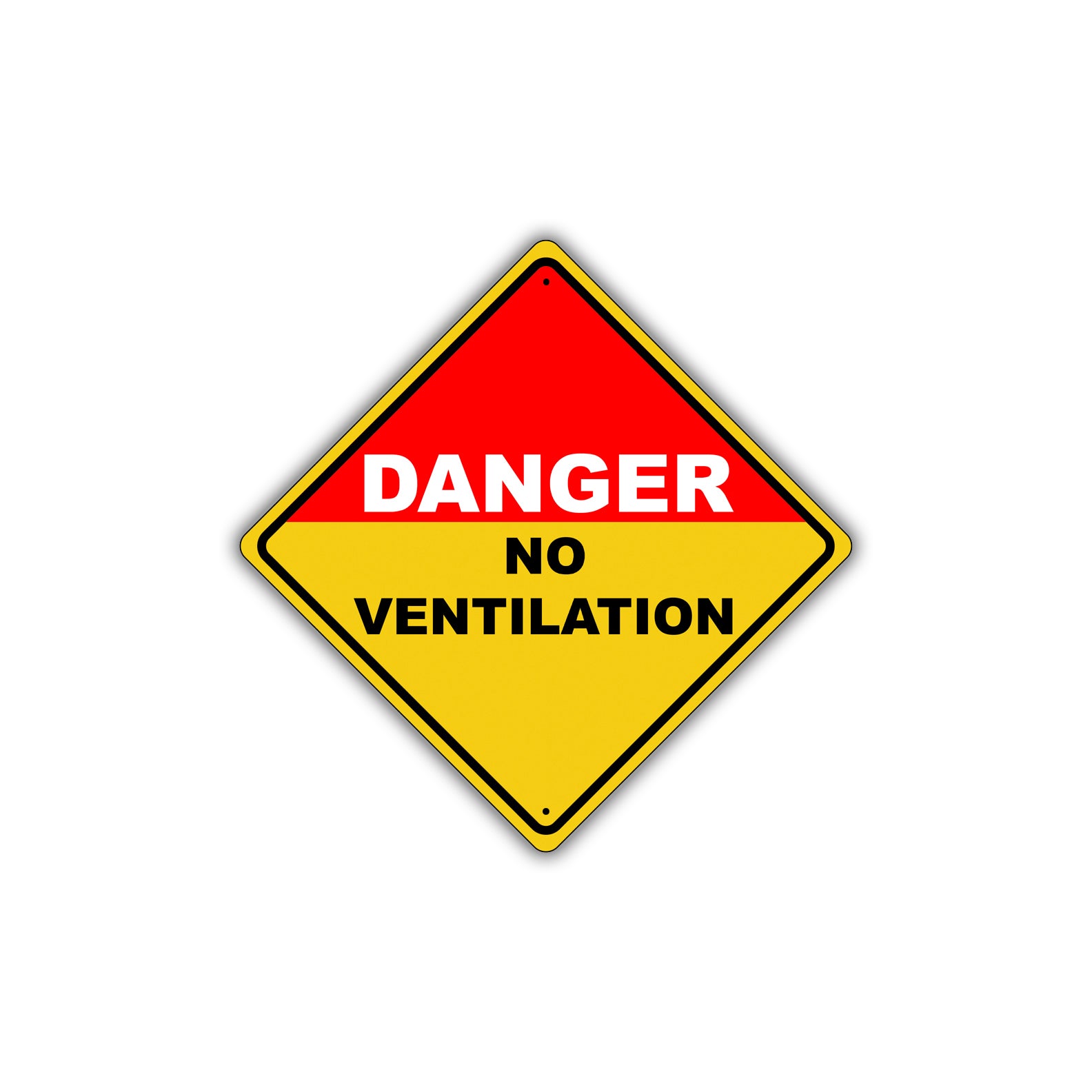 Caution Danger No Ventilation Osha / Ansi Metal Alert Aluminum Novelty Notice Sign Plate